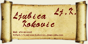 Ljubica Koković vizit kartica